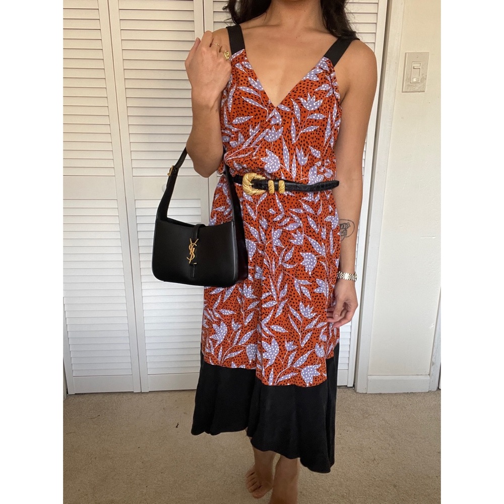 Amour Vert Printed Silk Dress